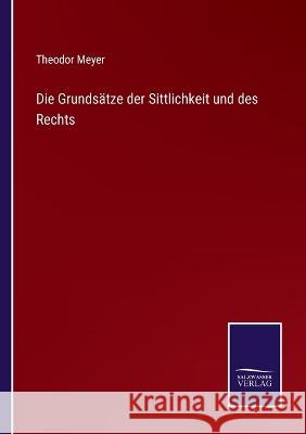 Die Grundsätze der Sittlichkeit und des Rechts Theodor Meyer 9783375059866 Salzwasser-Verlag