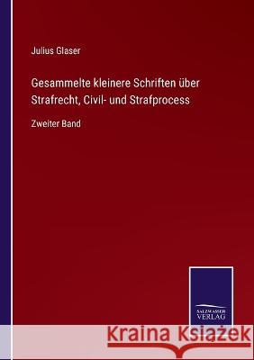 Gesammelte kleinere Schriften über Strafrecht, Civil- und Strafprocess: Zweiter Band Julius Glaser 9783375061623