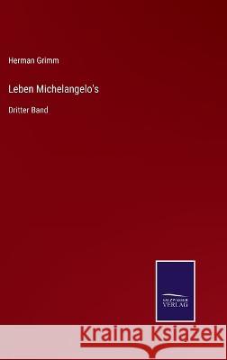 Leben Michelangelo's: Dritter Band Herman Grimm 9783375062194 Salzwasser-Verlag