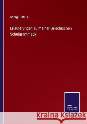 Erläuterungen zu meiner Griechischen Schulgrammatik Georg Curtius 9783375070823