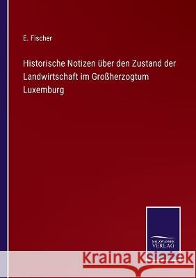 Historische Notizen über den Zustand der Landwirtschaft im Großherzogtum Luxemburg E Fischer 9783375071783