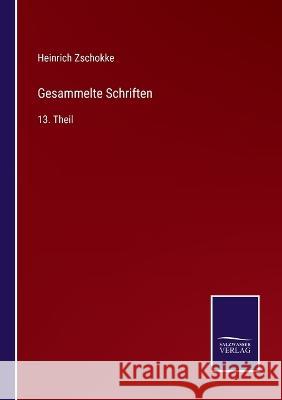 Gesammelte Schriften: 13. Theil Heinrich Zschokke 9783375086220 Salzwasser-Verlag