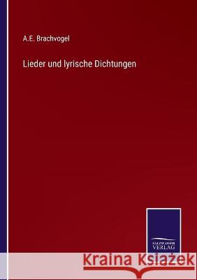 Lieder und lyrische Dichtungen A E Brachvogel   9783375086701 Salzwasser-Verlag