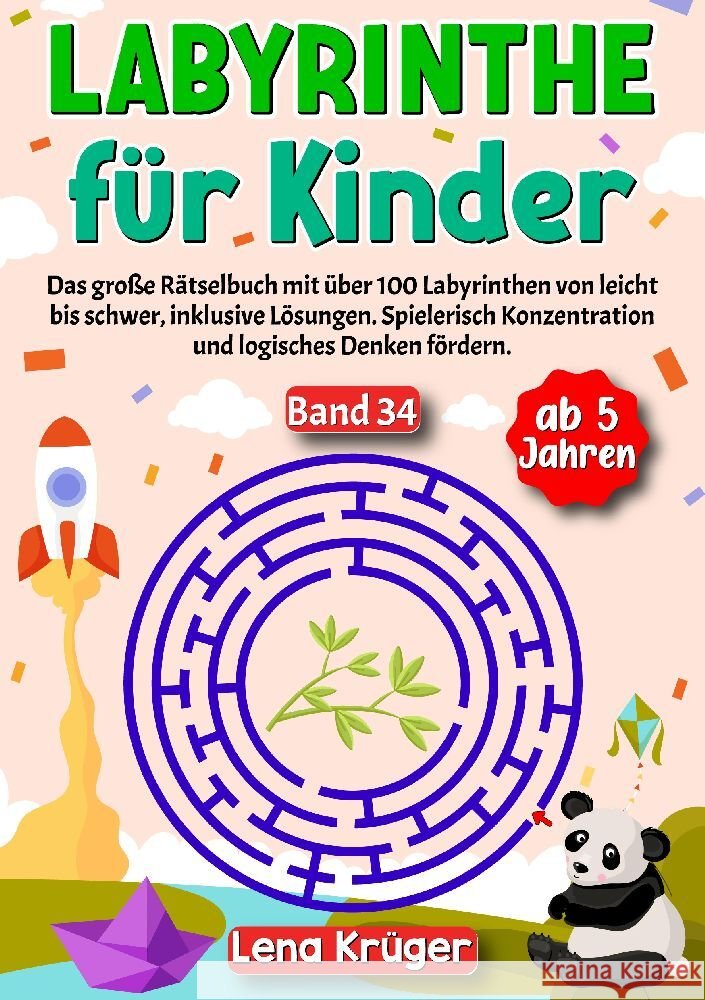 Labyrinthe für Kinder ab 5 Jahren - Band 34 Krüger, Lena 9783384183569