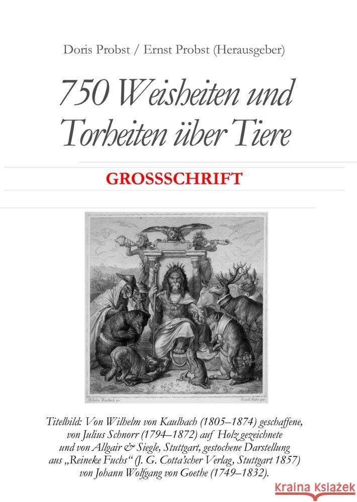 750 Weisheiten und Torheiten über Tiere Probst, Doris, Probst, Ernst 9783384488961