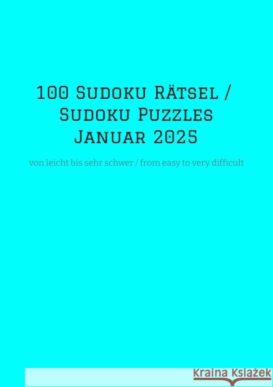 100 Sudoku Rätsel / Sudoku Puzzles Red, Dave 9783384496805