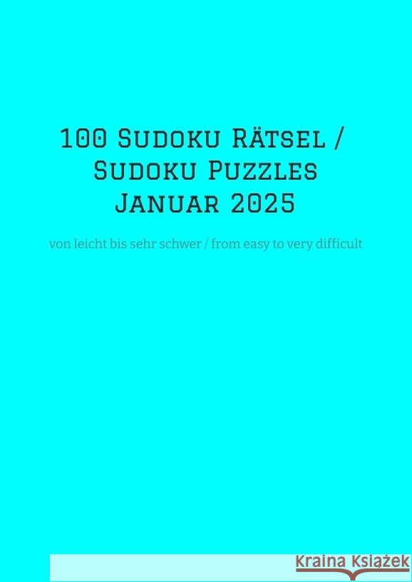 100 Sudoku Rätsel / Sudoku Puzzles Red, Dave 9783384496812