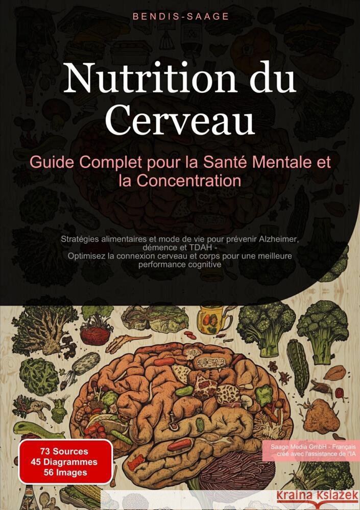 Nutrition du Cerveau : Guide Complet pour la Santé Mentale et la Concentration Saage - Français, Bendis A. I. 9783384526151 Saage Books