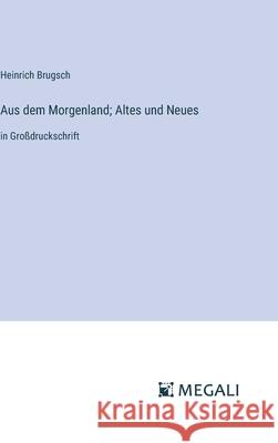 Aus dem Morgenland; Altes und Neues: in Gro?druckschrift Heinrich Brugsch 9783387072211