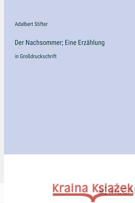 Der Nachsommer; Eine Erz?hlung: in Gro?druckschrift Adalbert Stifter 9783387316315 Megali Verlag