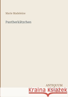Pantherk?tzchen Marie Madeleine 9783387428353