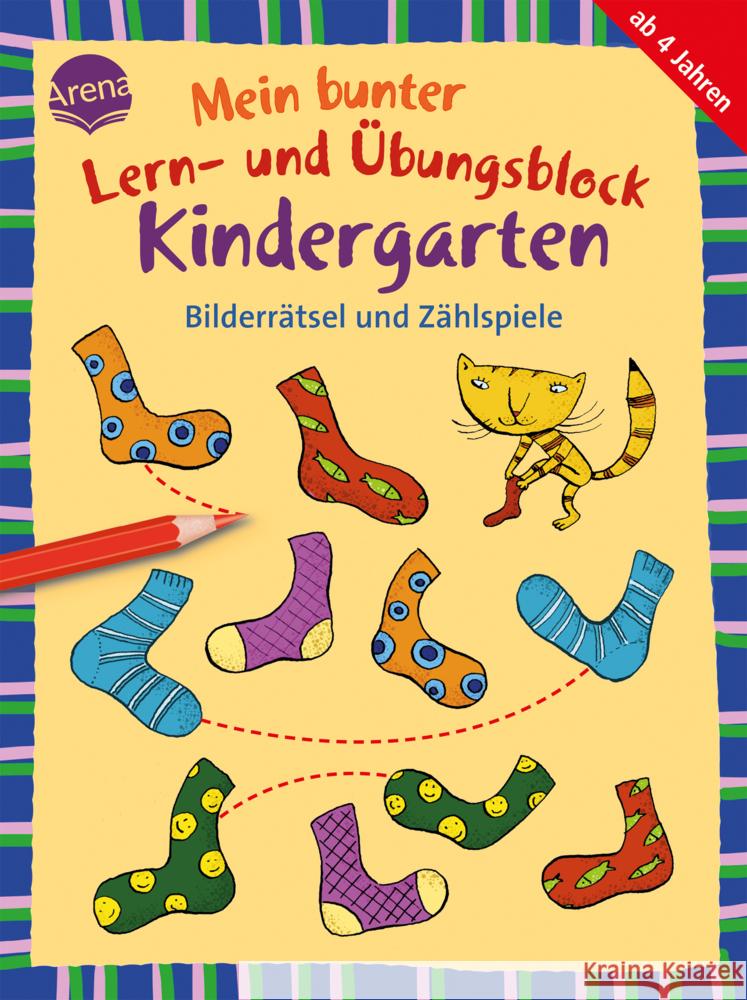 Mein bunter Lern- und Übungsblock Kindergarten. Bilderrätsel und Zählspiele Barnhusen, Friederike 9783401718231