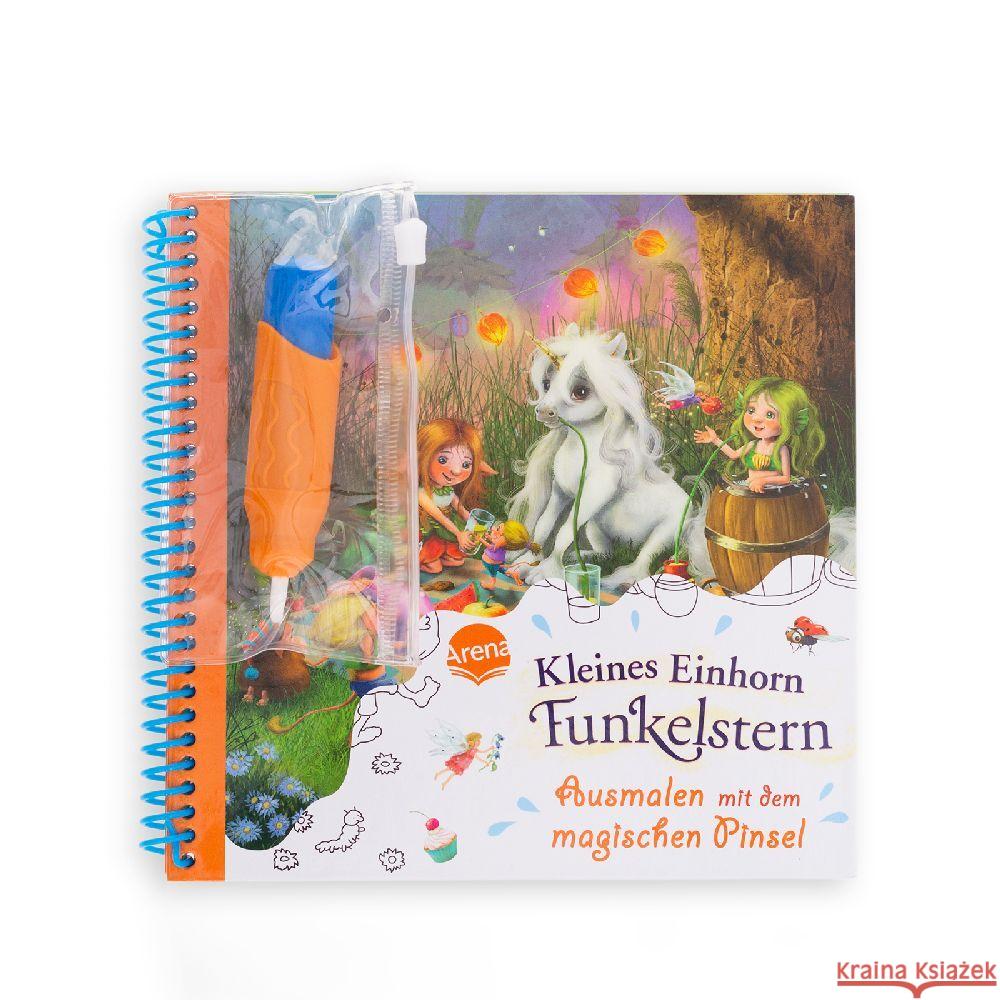 Ausmalen mit dem magischen Pinsel. Kleines Einhorn Funkelstern Berg, Mila 9783401720548