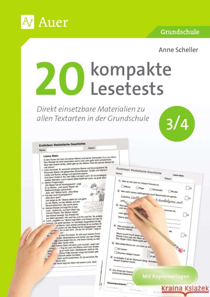 20 kompakte Lesetests für Klasse 3/4 Scheller, Anne 9783403086031