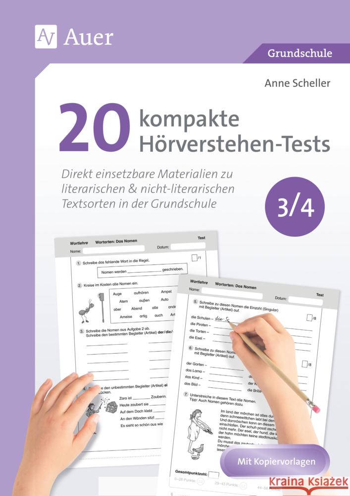 20 kompakte Hörverstehen-Tests für Klasse 3/4 Scheller, Anne 9783403086086