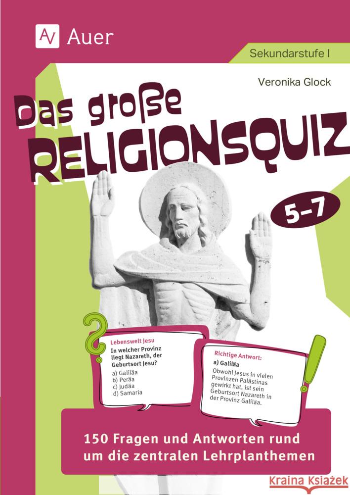Das große Religionsquiz 5-7 Glock, Veronika 9783403089728 Auer Verlag in der AAP Lehrerwelt GmbH