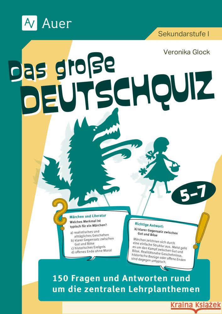 Das große Deutschquiz 5-7 Glock, Veronika 9783403093343 Auer Verlag in der AAP Lehrerwelt GmbH