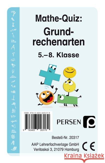 Mathe-Quiz: Grundrechenarten (Kartenspiel) : 5. bis 8. Klasse Halen, Liv von 9783403203179 Persen Verlag in der AAP Lehrerfachverlage Gm