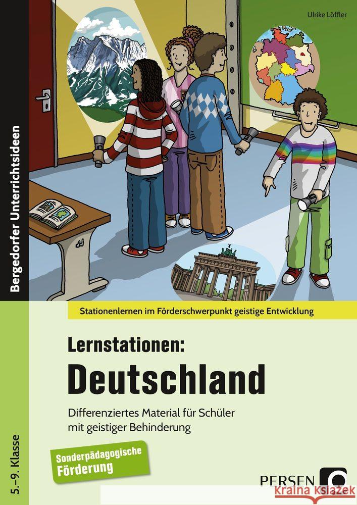 Lernstationen: Deutschland : Differenziertes Material für Schüler mit geistiger Behinderung (5. bis 9. Klasse) Löffler, Ulrike 9783403205517