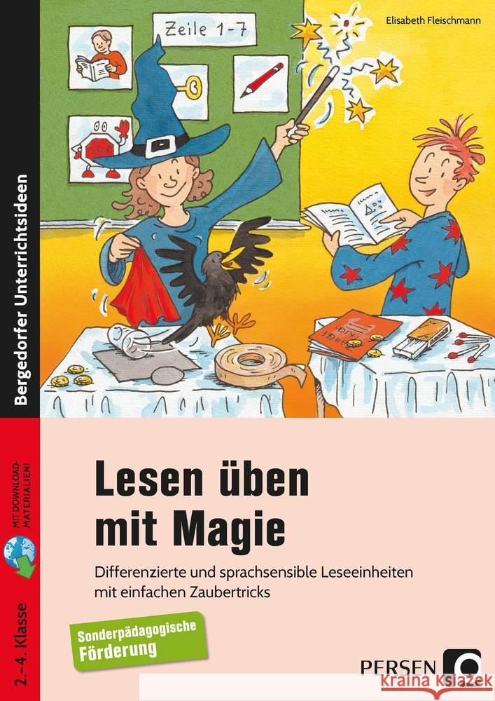 Lesen üben mit Magie : Differenzierte und sprachsensible Leseeinheiten mi t einfachen Zaubertricks (2. bis 4. Klasse). Mit Online-Zugang Fleischmann, Elisabeth 9783403205883