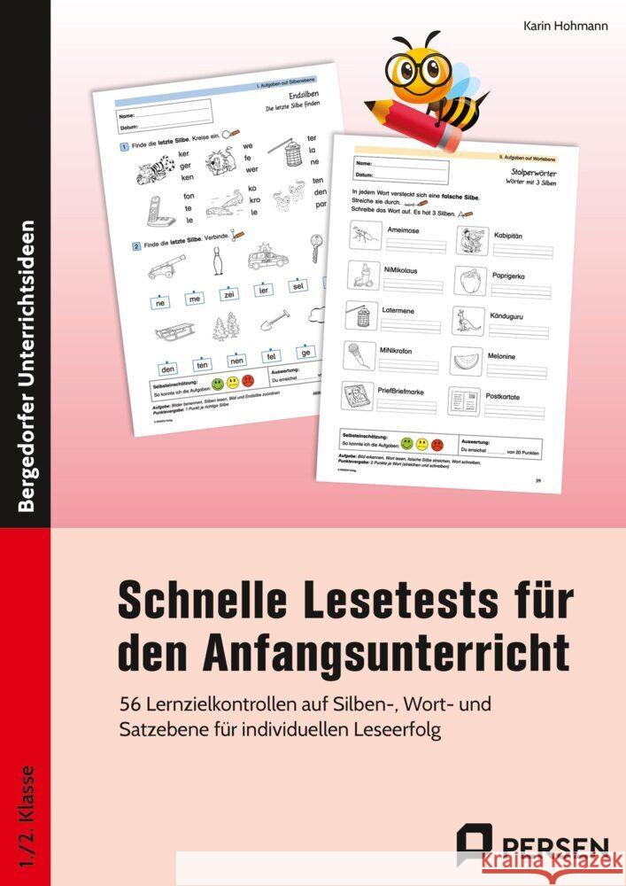 Schnelle Lesetests für den Anfangsunterricht Hohmann, Karin 9783403212089