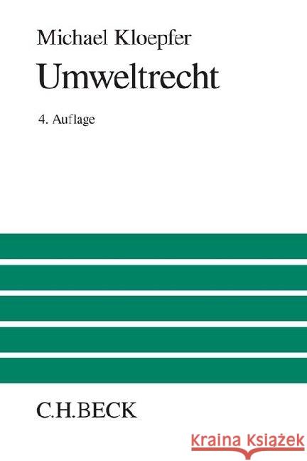 Umweltrecht Kloepfer, Michael 9783406688478 Beck Juristischer Verlag