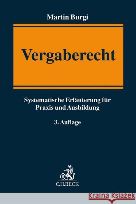 Vergaberecht Burgi, Martin 9783406767814