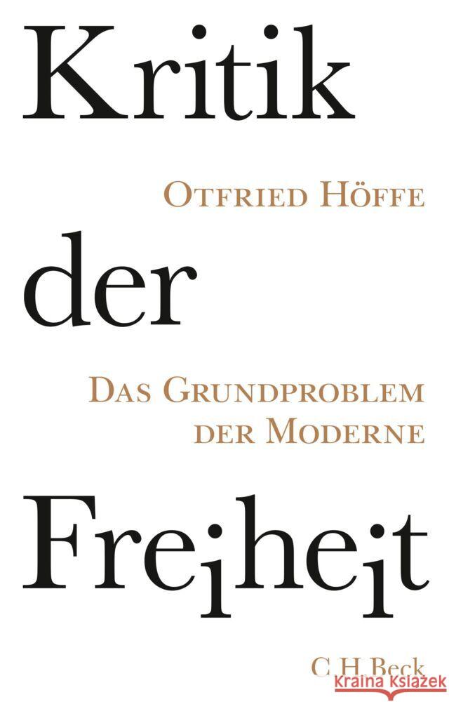 Kritik der Freiheit Höffe, Otfried 9783406776045