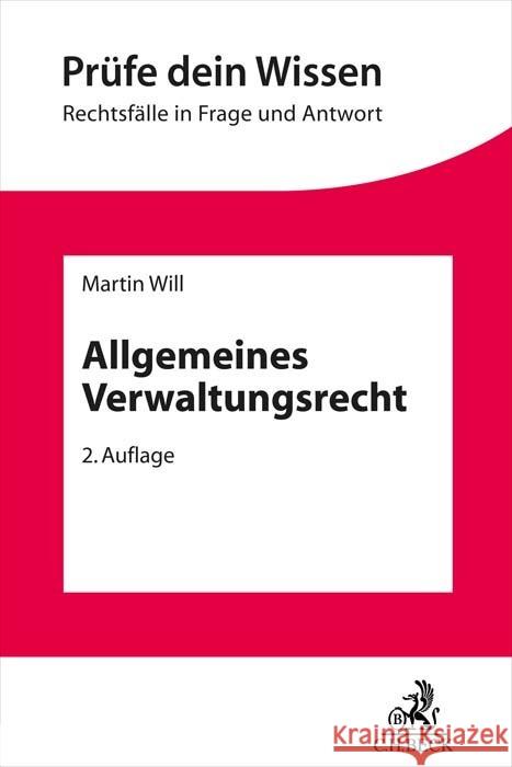 Allgemeines Verwaltungsrecht Will, Martin 9783406781094 Beck Juristischer Verlag