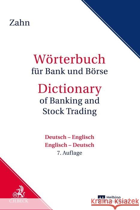 Wörterbuch für Bank und Börse Zahn, Hans E. 9783406786884