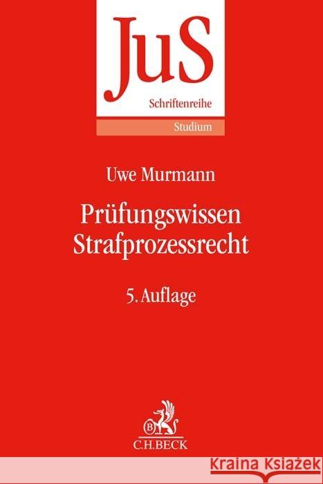 Prüfungswissen Strafprozessrecht Murmann, Uwe 9783406789403 Beck Juristischer Verlag