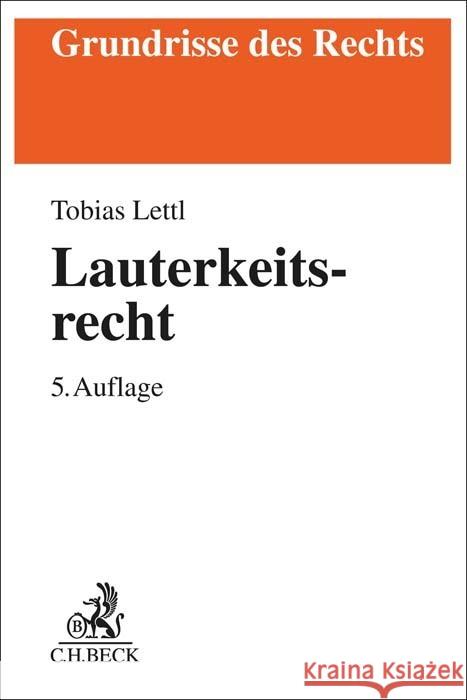 Lauterkeitsrecht Lettl, Tobias 9783406799778