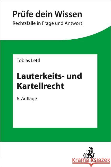 Lauterkeits- und Kartellrecht Schwintowski, Hans-Peter, Lettl, Tobias 9783406803802