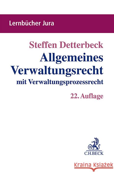 Allgemeines Verwaltungsrecht Detterbeck, Steffen 9783406823282 Beck Juristischer Verlag