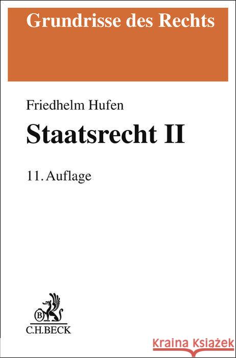 Staatsrecht II Hufen, Friedhelm 9783406826023