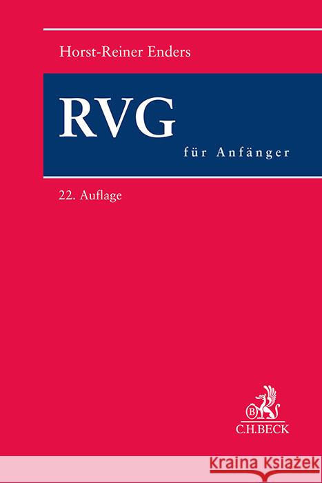 RVG für Anfänger Enders, Horst-Reiner 9783406827228