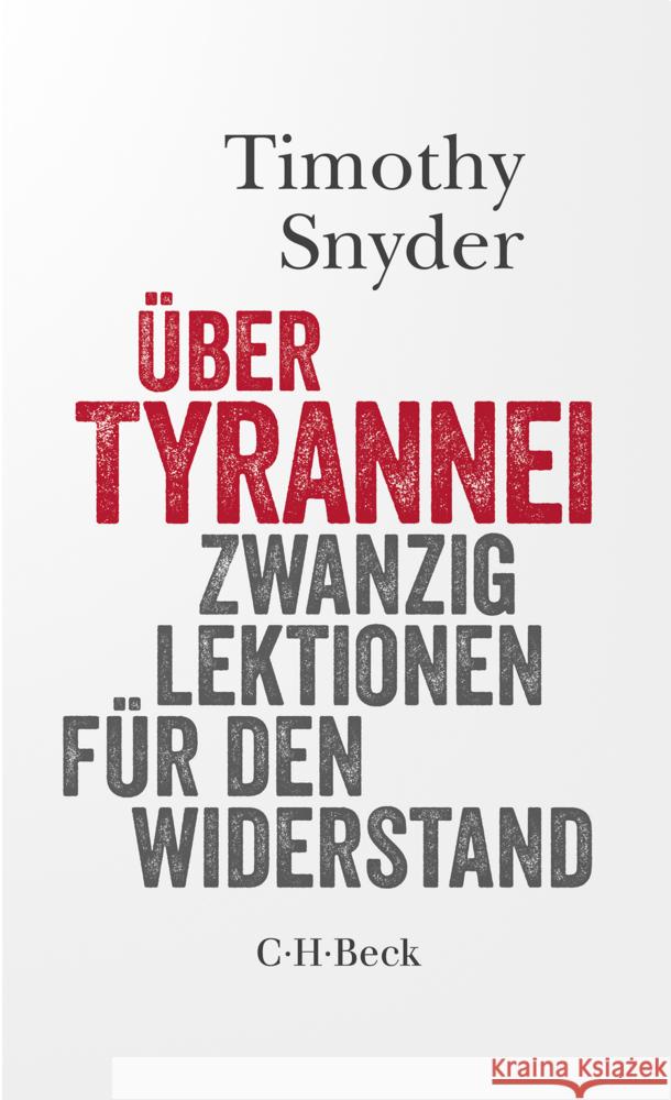 Über Tyrannei Snyder, Timothy 9783406835971