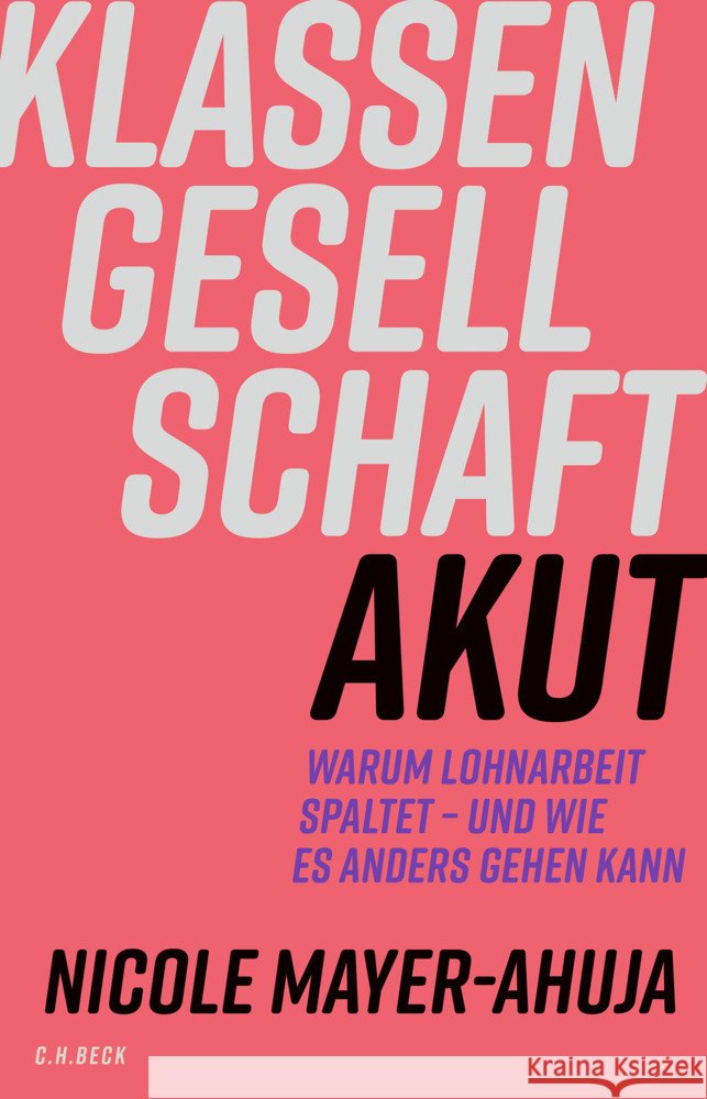 Klassengesellschaft akut Mayer-Ahuja, Nicole 9783406837838