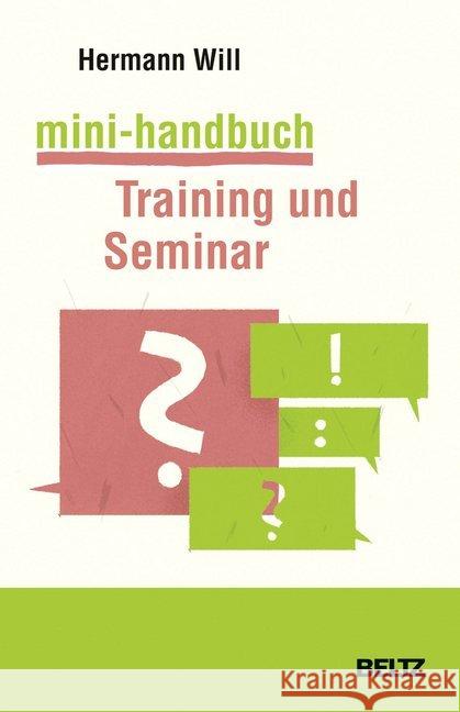 Mini-Handbuch Training und Seminar Will, Hermann 9783407365934 Beltz