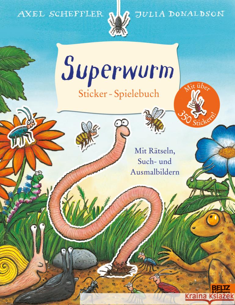 Superwurm. Sticker-Spielebuch Scheffler, Axel, Donaldson, Julia 9783407757548 Beltz