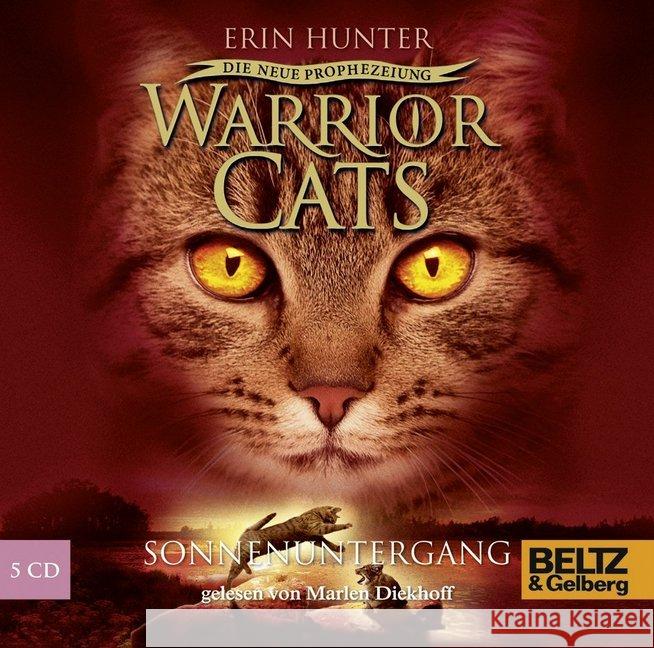 Warrior Cats, Die neue Prophezeiung, Sonnenuntergang, 5 Audio-CDs : Autorisierte Hörbuchfassung Hunter, Erin 9783407811035 Beltz