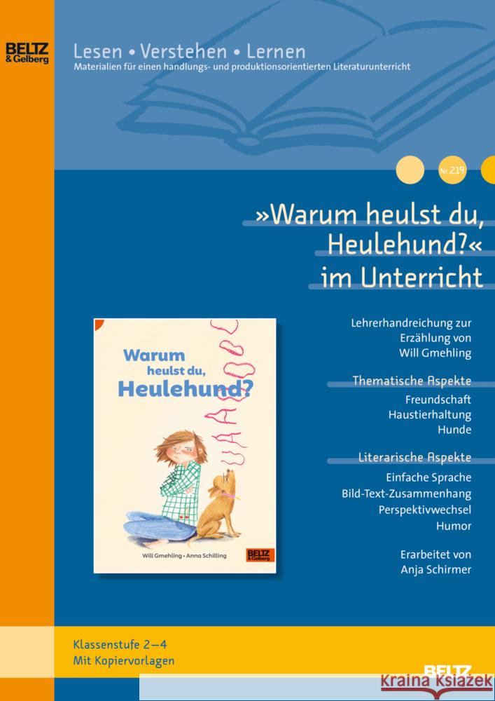 »Warum heulst du, Heulehund?« im Unterricht Schirmer, Anja 9783407823977