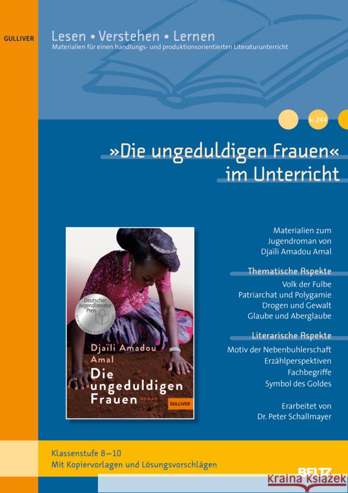 »Die ungeduldigen Frauen« im Unterricht Schallmayer, Peter 9783407824332 Beltz