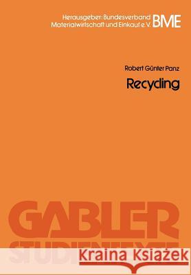 Recycling Robert G. Panz 9783409006163 Gabler Verlag