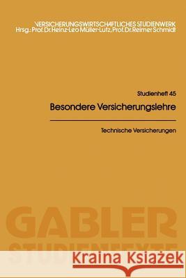 Technische Versicherungen Hans J. Vandrey Wolfgang Meyer-Rassow 9783409007641 Gabler Verlag