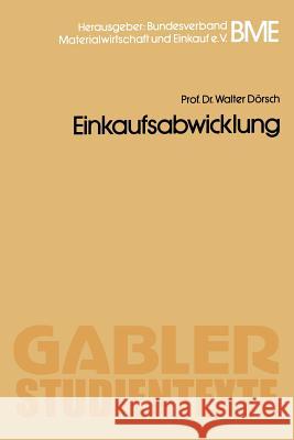 Einkaufsabwicklung Walter Dorsch 9783409017374