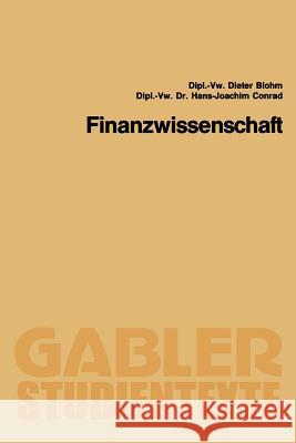 Finanzwissenschaft Dieter Blohm Hans-Joachim Conrad 9783409021999