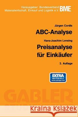 Abc-Analyse Jurgen Cordts 9783409036320 Gabler Verlag