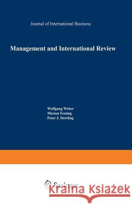 Management and International Review: Cross-Cultural and Comparative International Human Resource Management Weber, Wolfgang 9783409114196