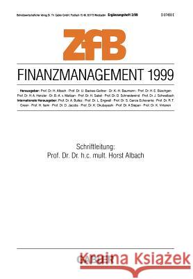 Finanzmanagement 1999 Horst Albach 9783409115094 Gabler Verlag